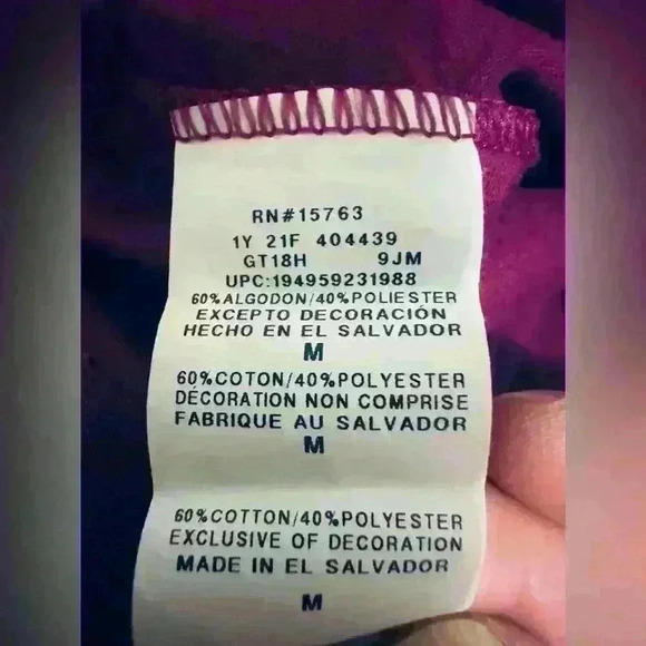 Champion Women’s Size Medium Script Logo Tee, in color Dark Berry Purple - Picture 8 of 11